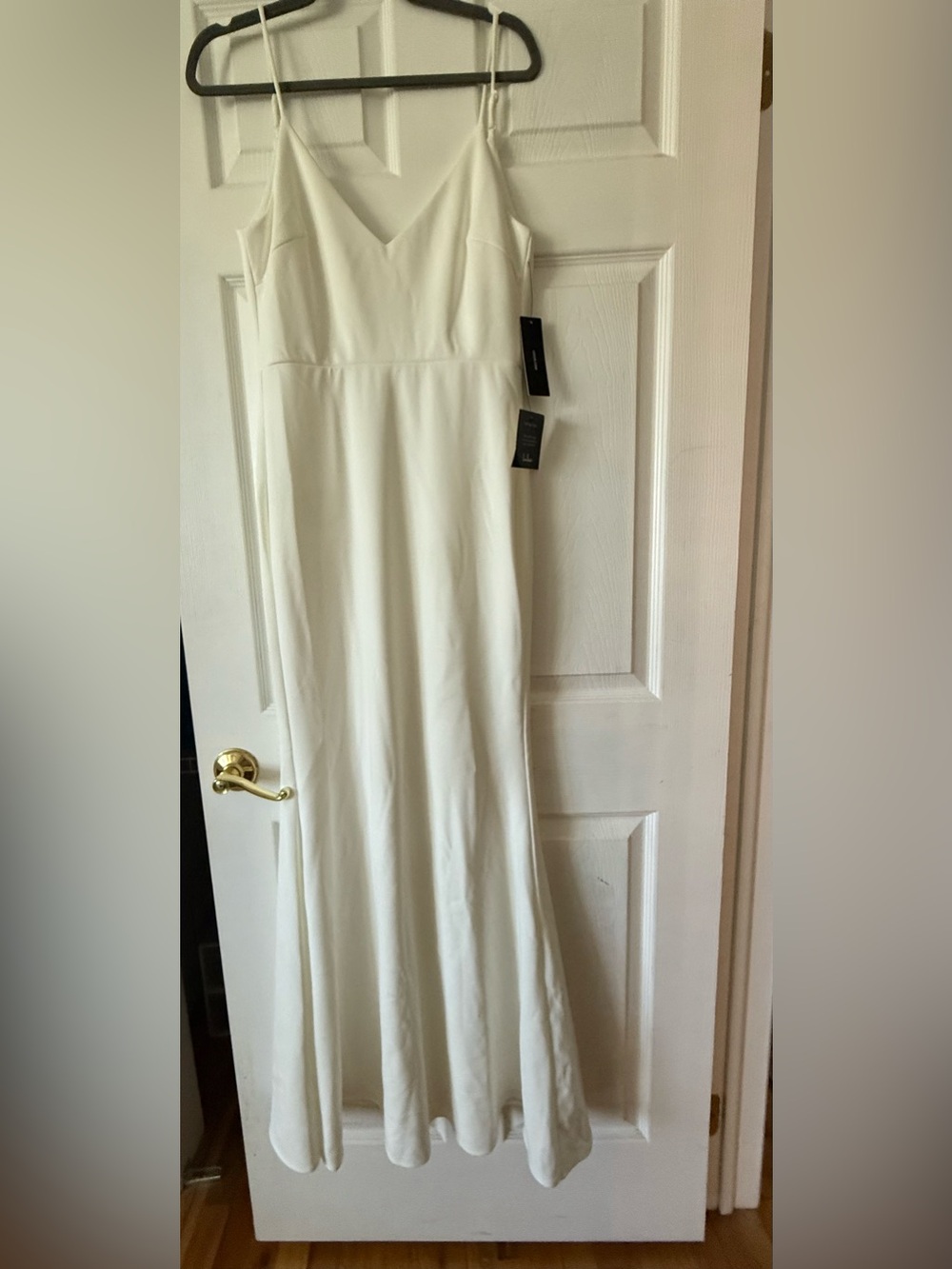 NWT Lulu's White Spaghetti Strap Maxi Dress